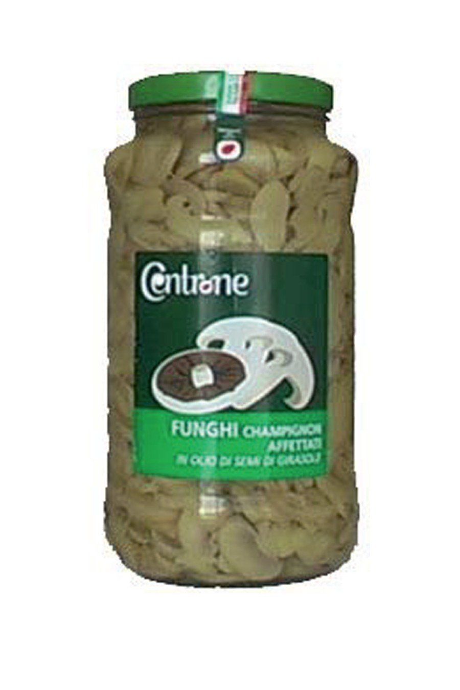 Funghi champignon affettati in olio di semi di girasole