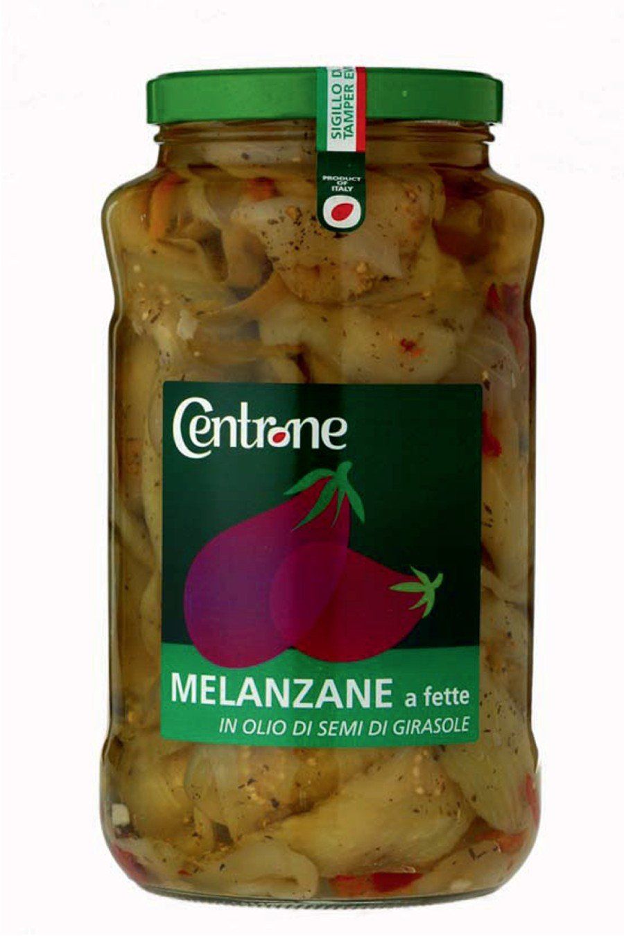 Melanzane a fette in olio di semi di girasole