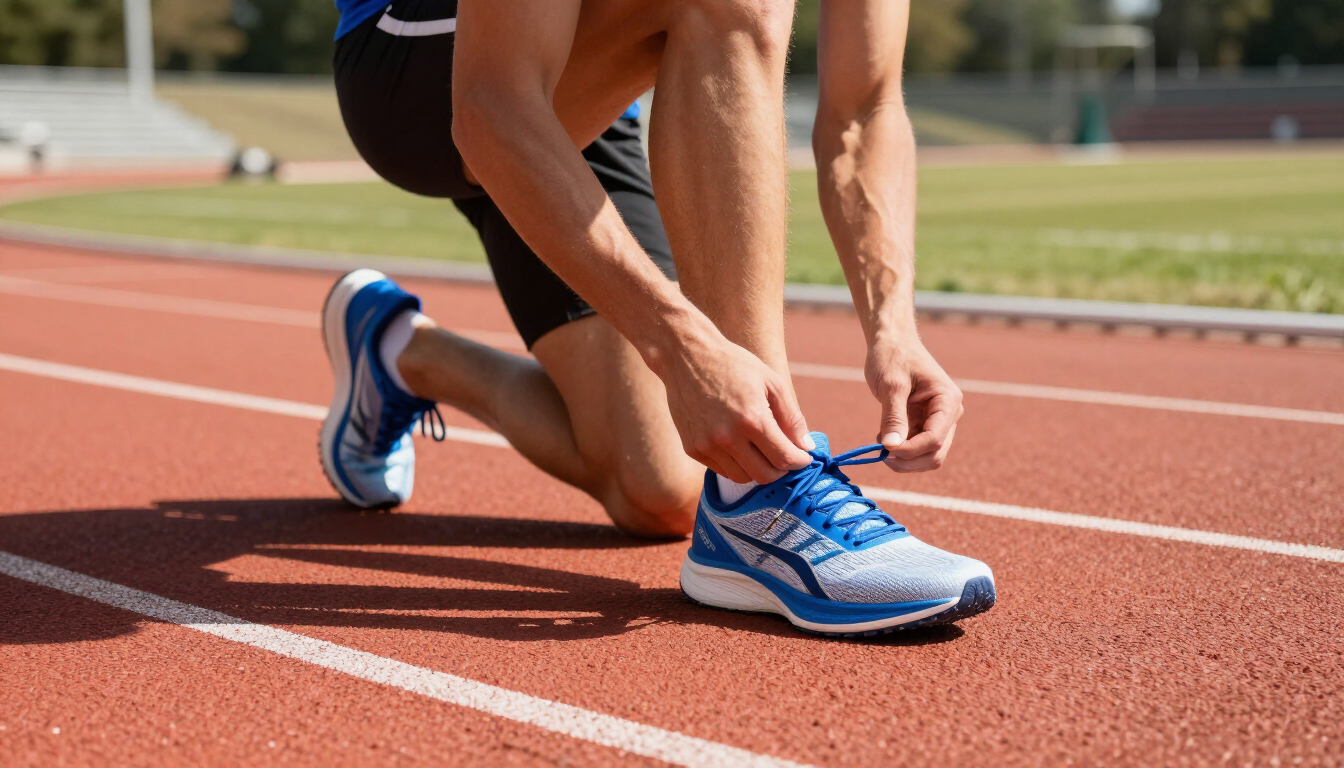 Athlete using orthotics