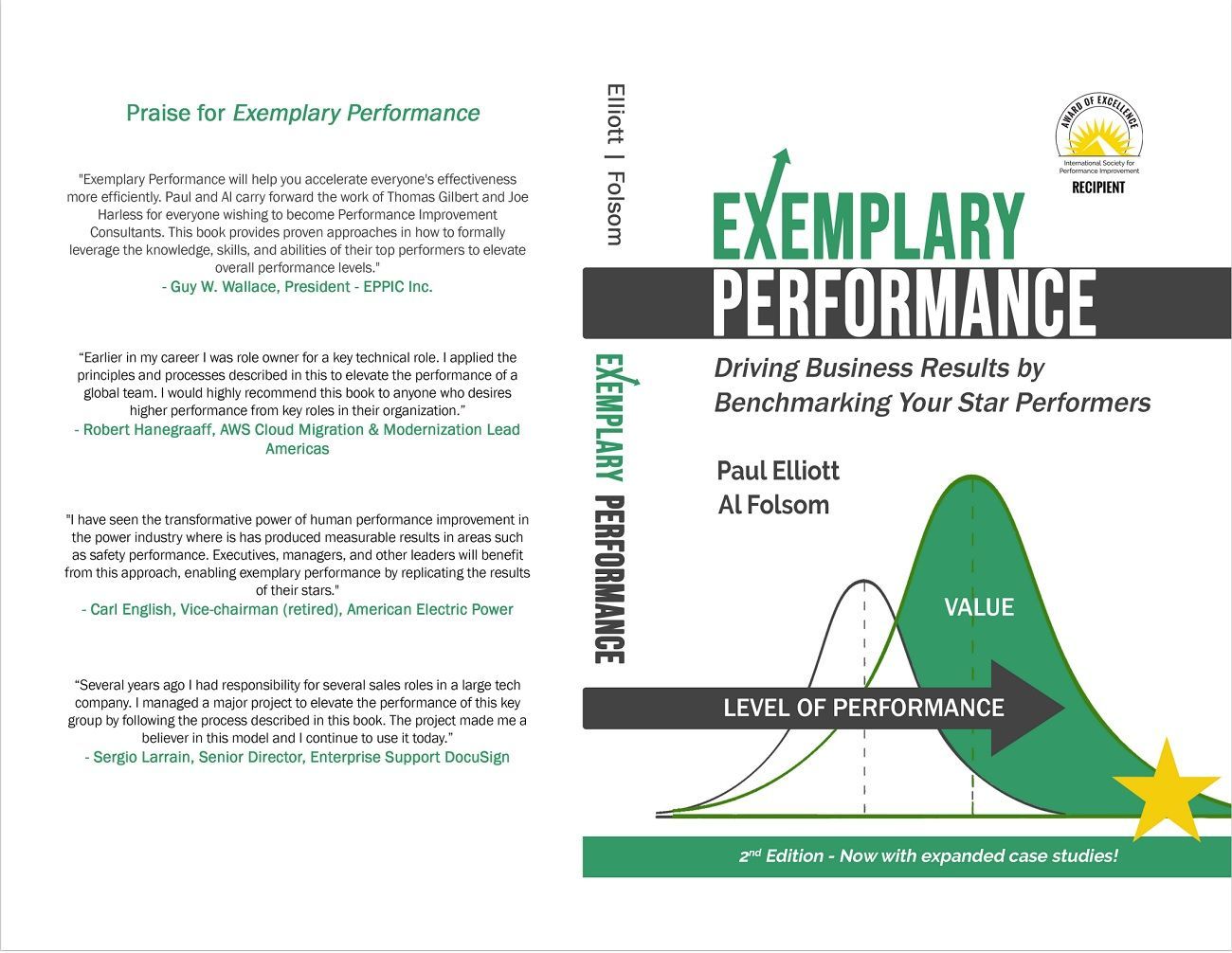 A book called exemplary performance has a graph on the cover