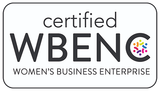 A logo for a certified women 's business enterprise.