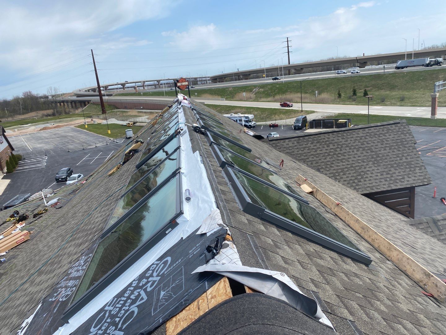 Vandervest Harley Davidson Green Bay Wisconsin Commercial Roof replacement by Contractor Badgerland Restoration & Remodeling