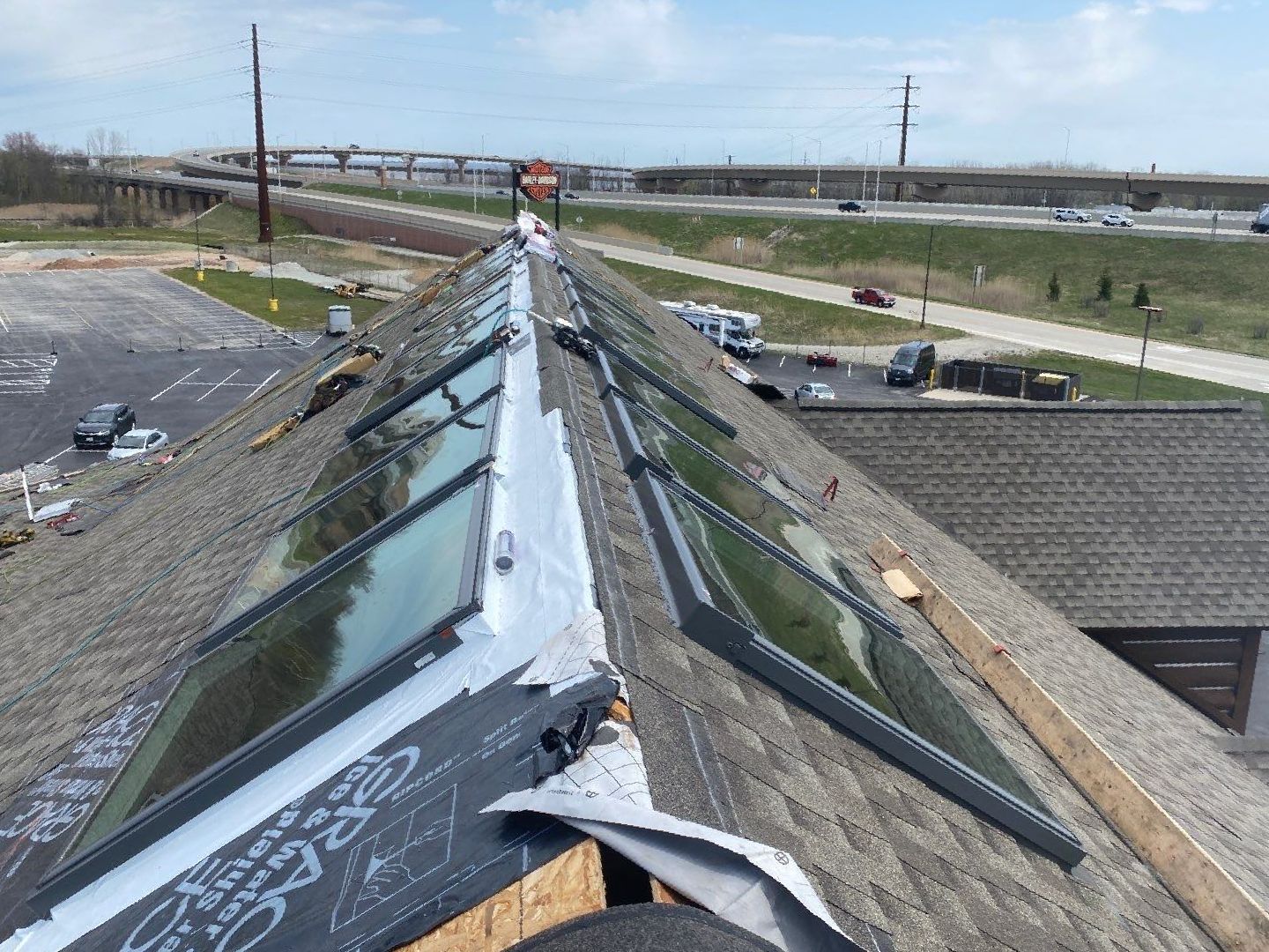 Vandervest Harley Davidson Green Bay Wisconsin Commercial Roof replacement by Contractor Badgerland Restoration & Remodeling