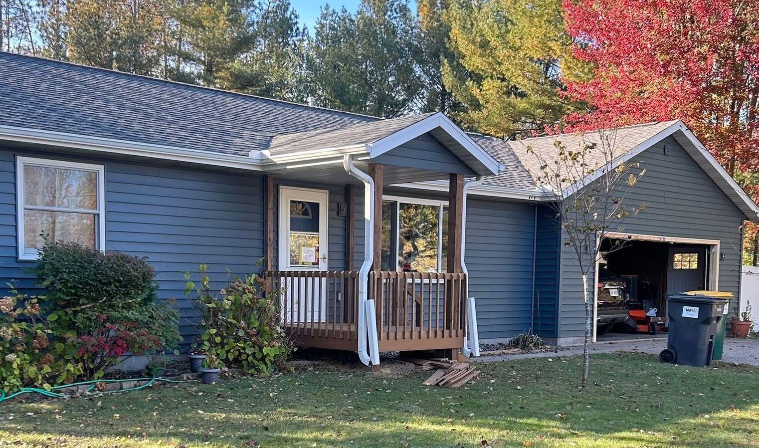 Custom built front porch addition, built buy professional licensed contractor in Wisconsin Rapids WI