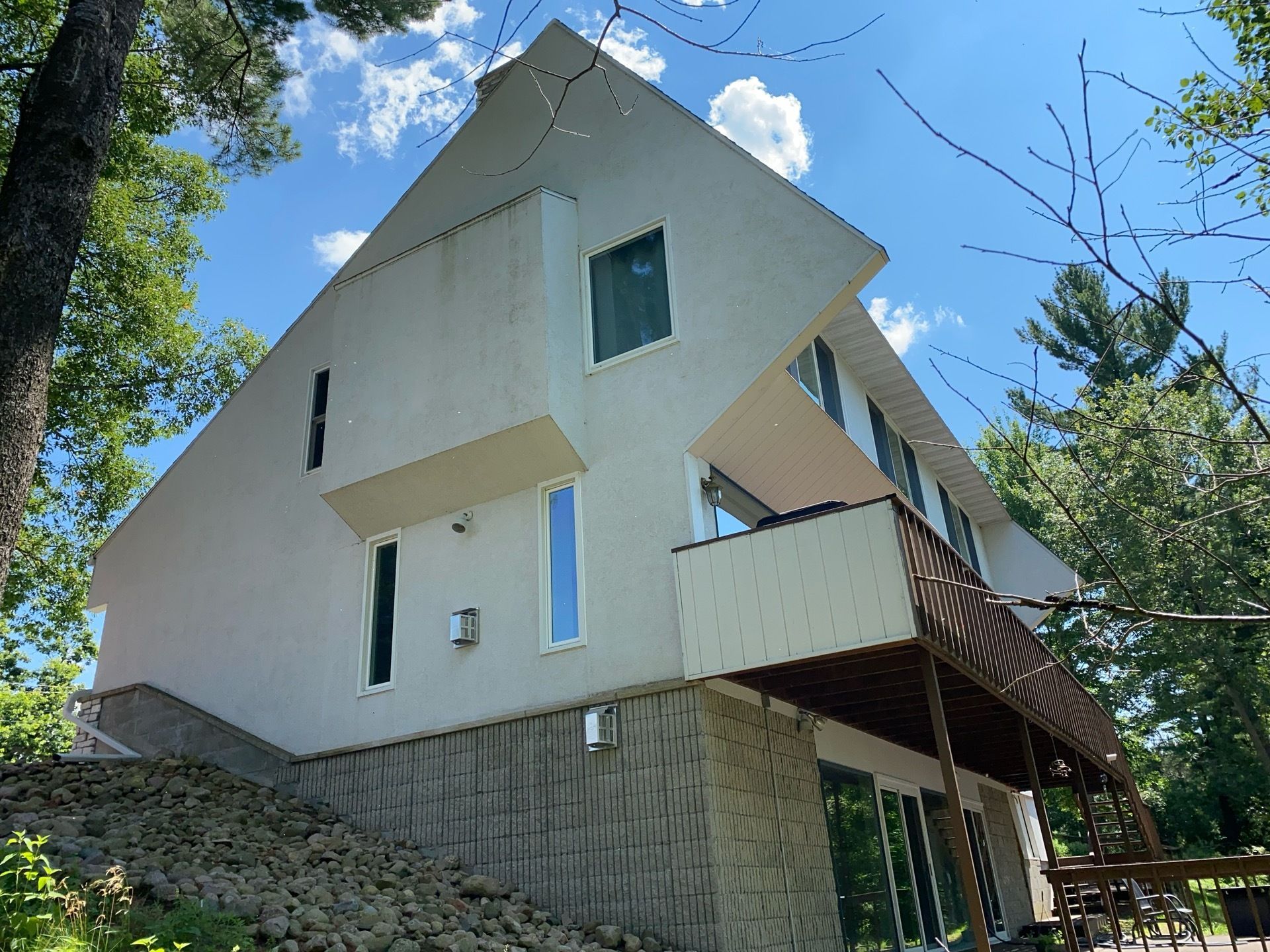 Hail Damage Roof Repair Insurance Claim Hailstorm in Wisconsin Rapids 2024 Stucco Repair