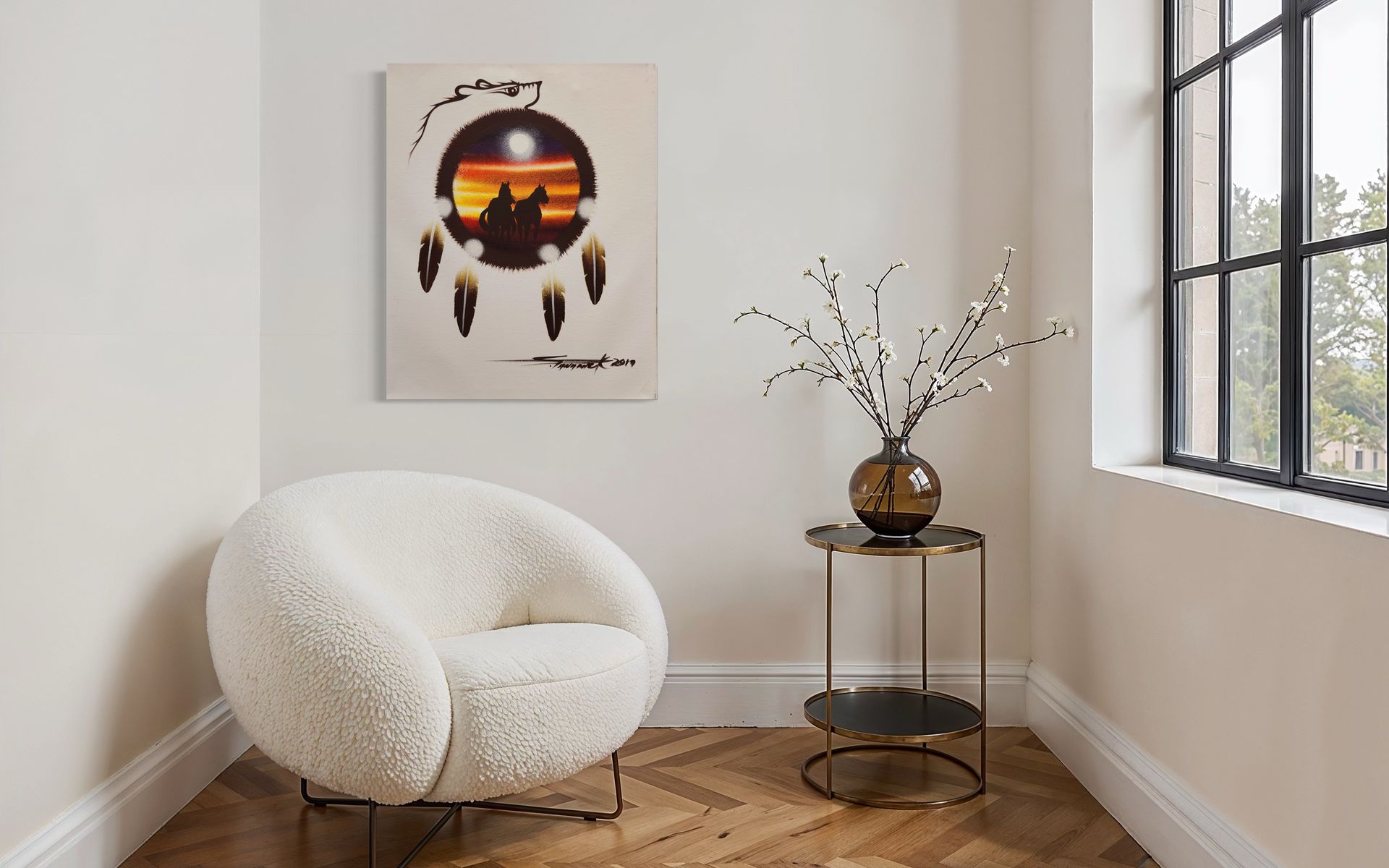 Bear Spirit Watching Over Horses