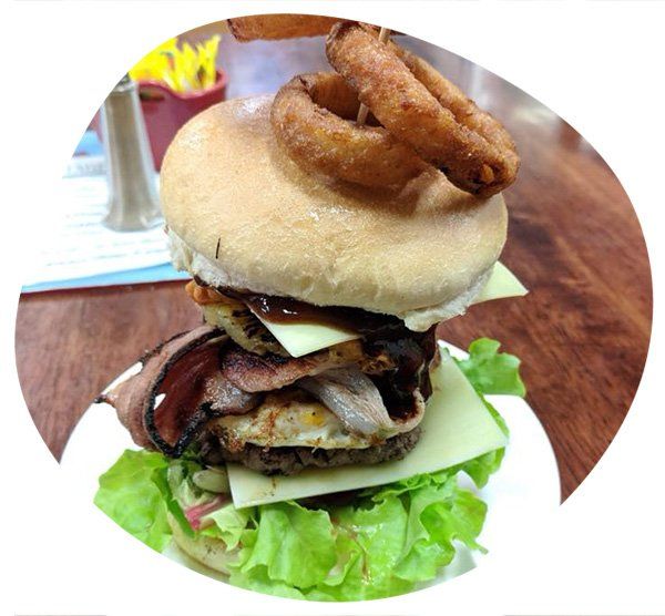 Delicious burger of Cottage Café— Café in Tablelands, QLD