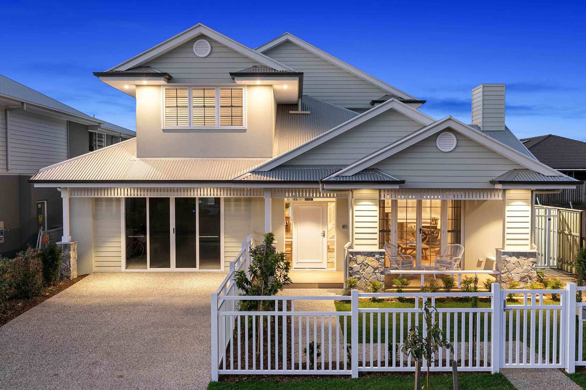 House with white halls