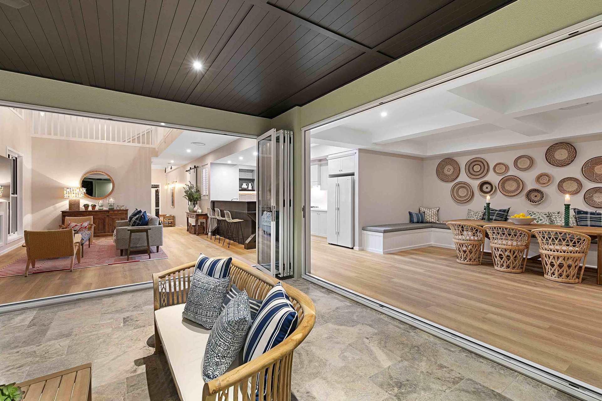 blue, white pillow and wall glass