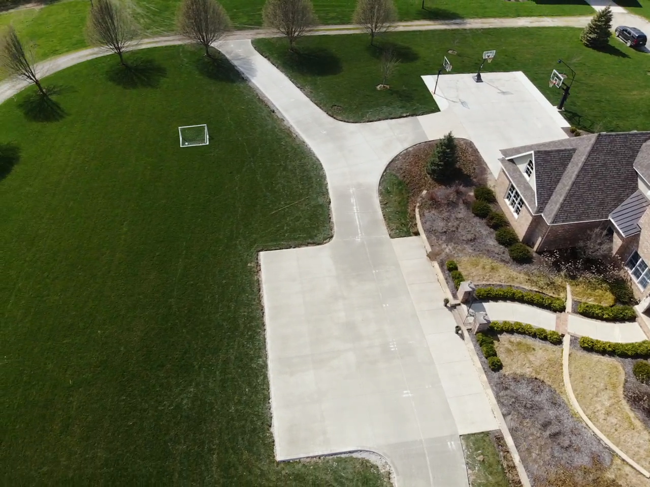 concrete driveway expansion project