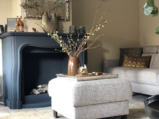 Restylen openhaard - woonkamer met compleet nieuwe meubelen