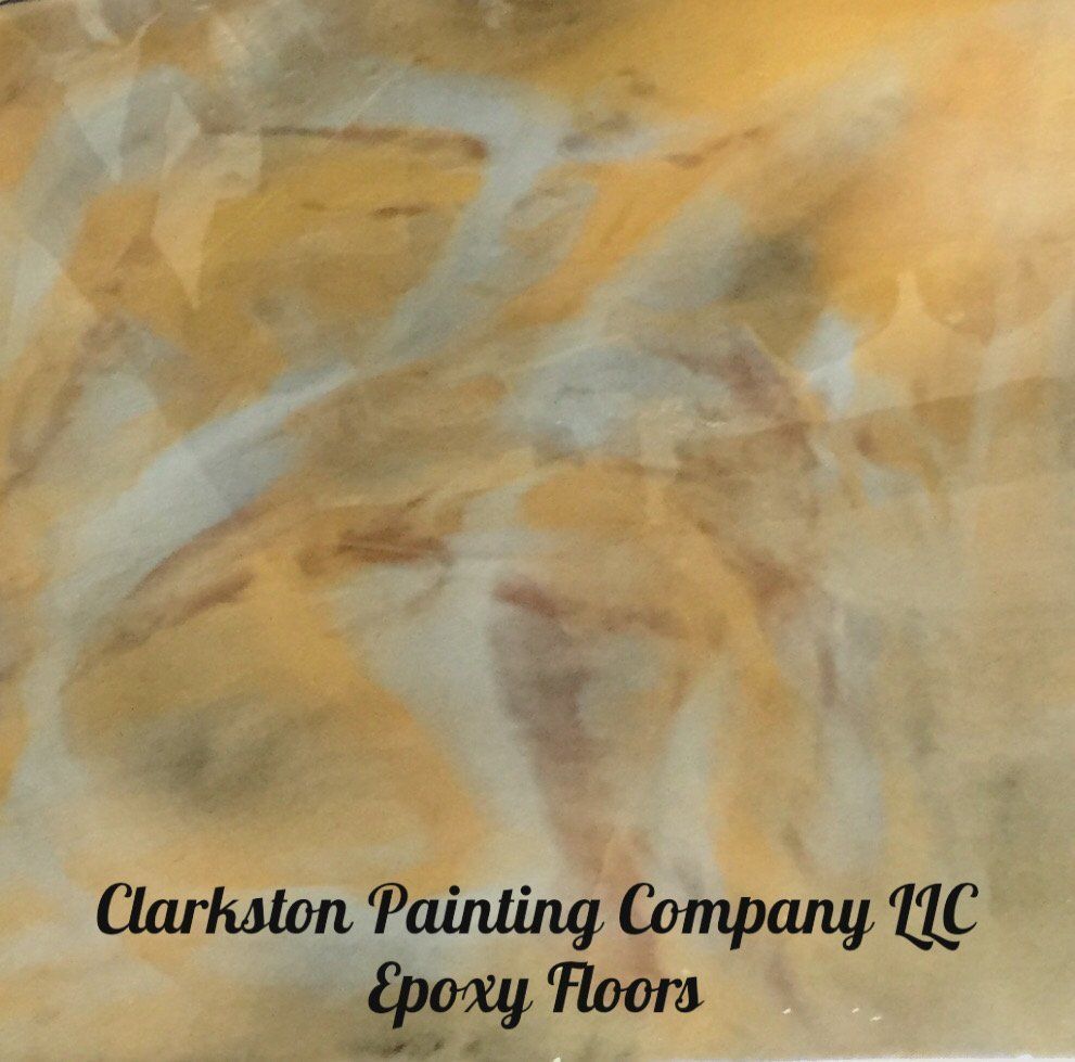 A poster for clarkston painting company llc epoxy floors