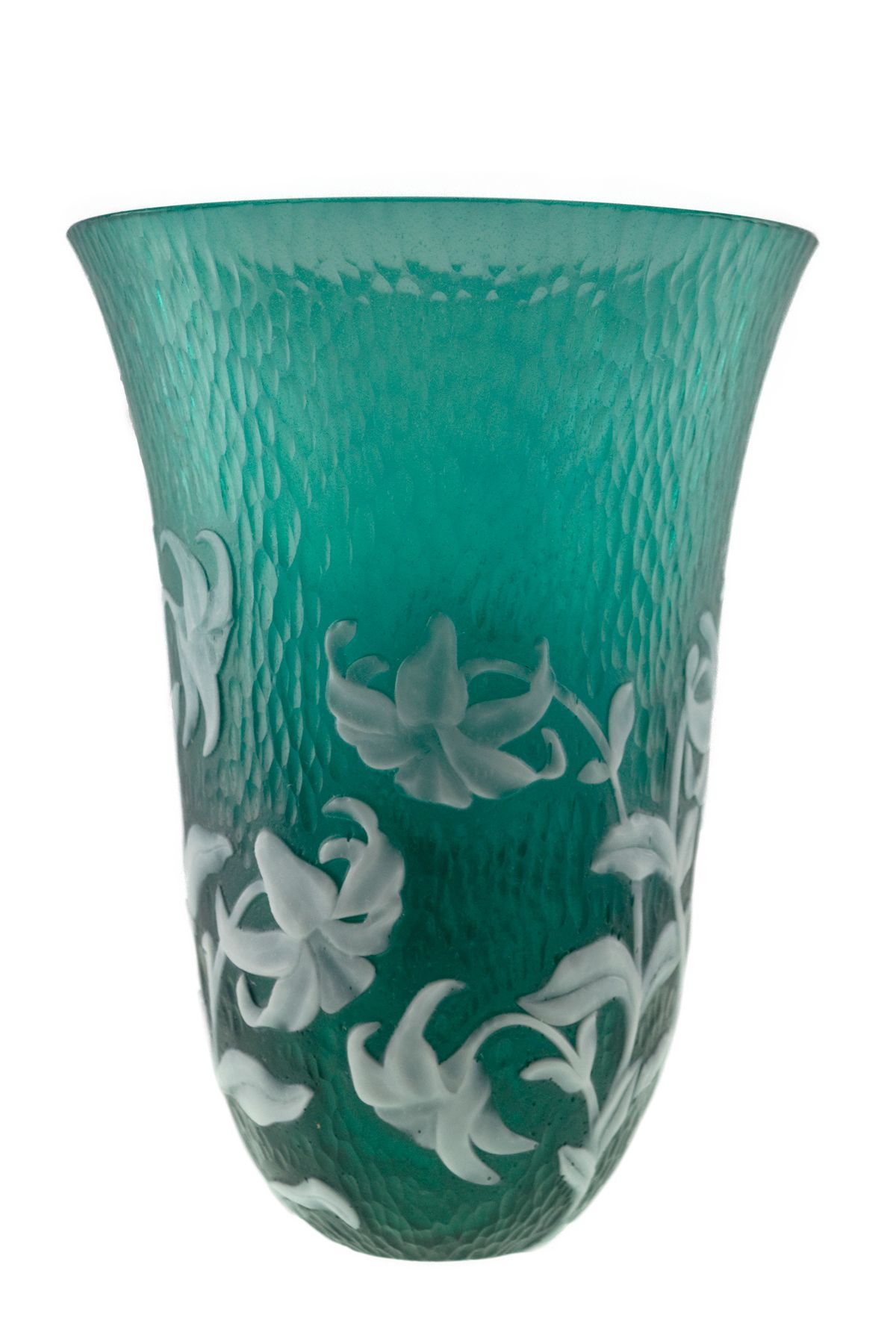 Summer Shower on Lilies Heather Hartle Engraved Glass