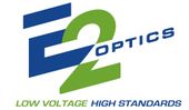 E2 Optics logo with tagline Low Voltage, High Standards