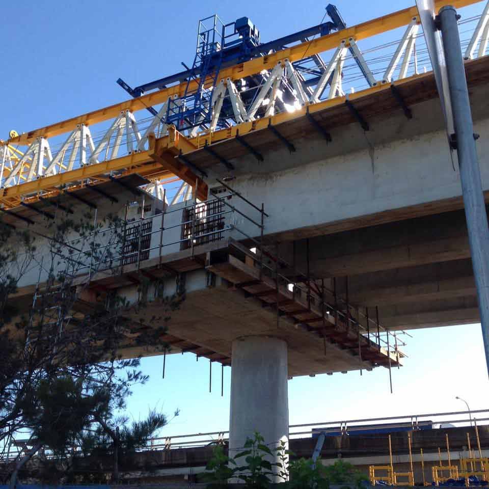 A Bridge Under Construction With A Crane On Top Of It — Primmer Steel In Taree, NSW