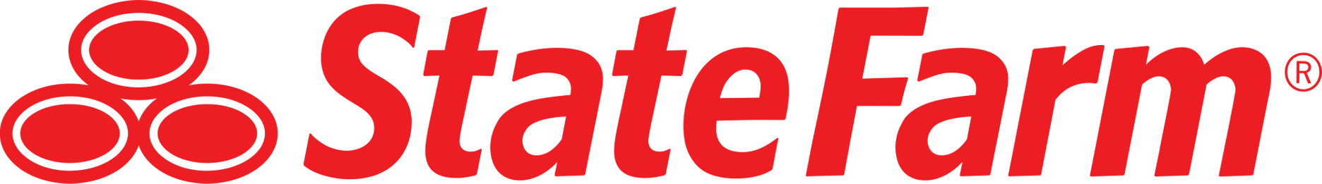 State Farm logo in red.