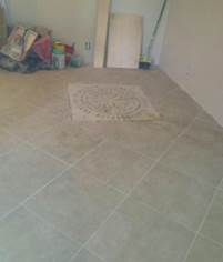 Stone Floor — Off White Color Tiles in Banning, CA