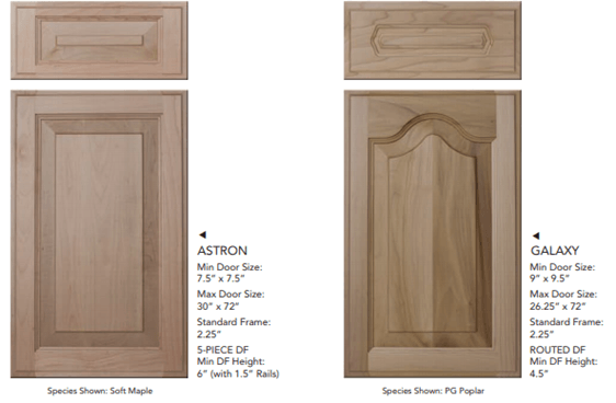 Wood Cabinet Doors — Astron and Galaxy door in Banning, CA