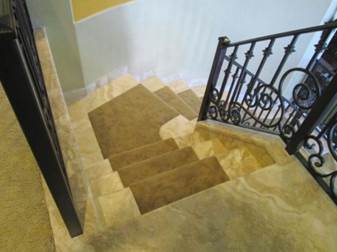 Hardwood Floor — Stair with Carpet in Banning, CA