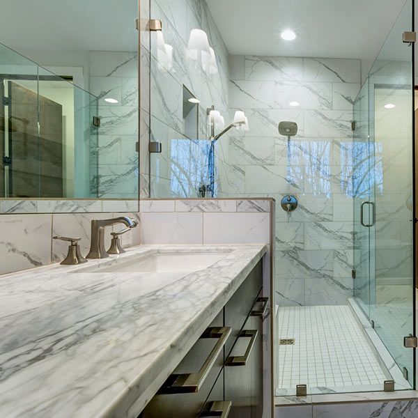 Laminate Flooring Experts — Marble Bathroom Tiles in Banning, CA