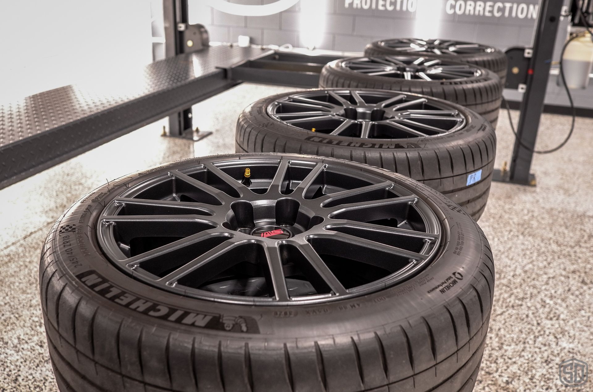 2010 Subaru WRX STI Signature Suspension Detail - wheels, suspension, and brake calipers tires close up Orlando, Florida