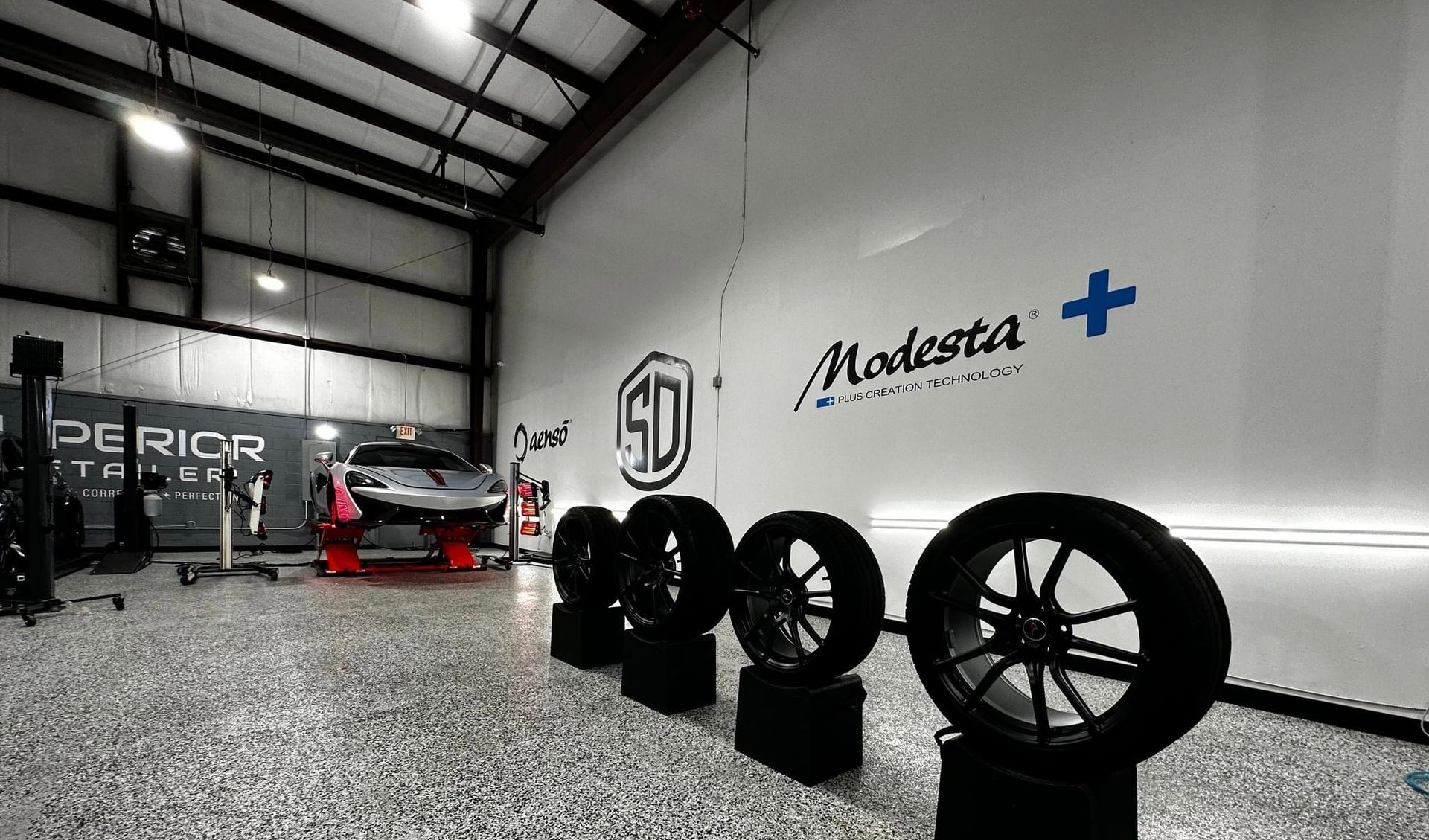 2016 McLaren 570 SunTek Reaction PPF, Modesta Maintenance Detail, and Modesta BC06 Wheel and Caliper Coating wheels view Florida US