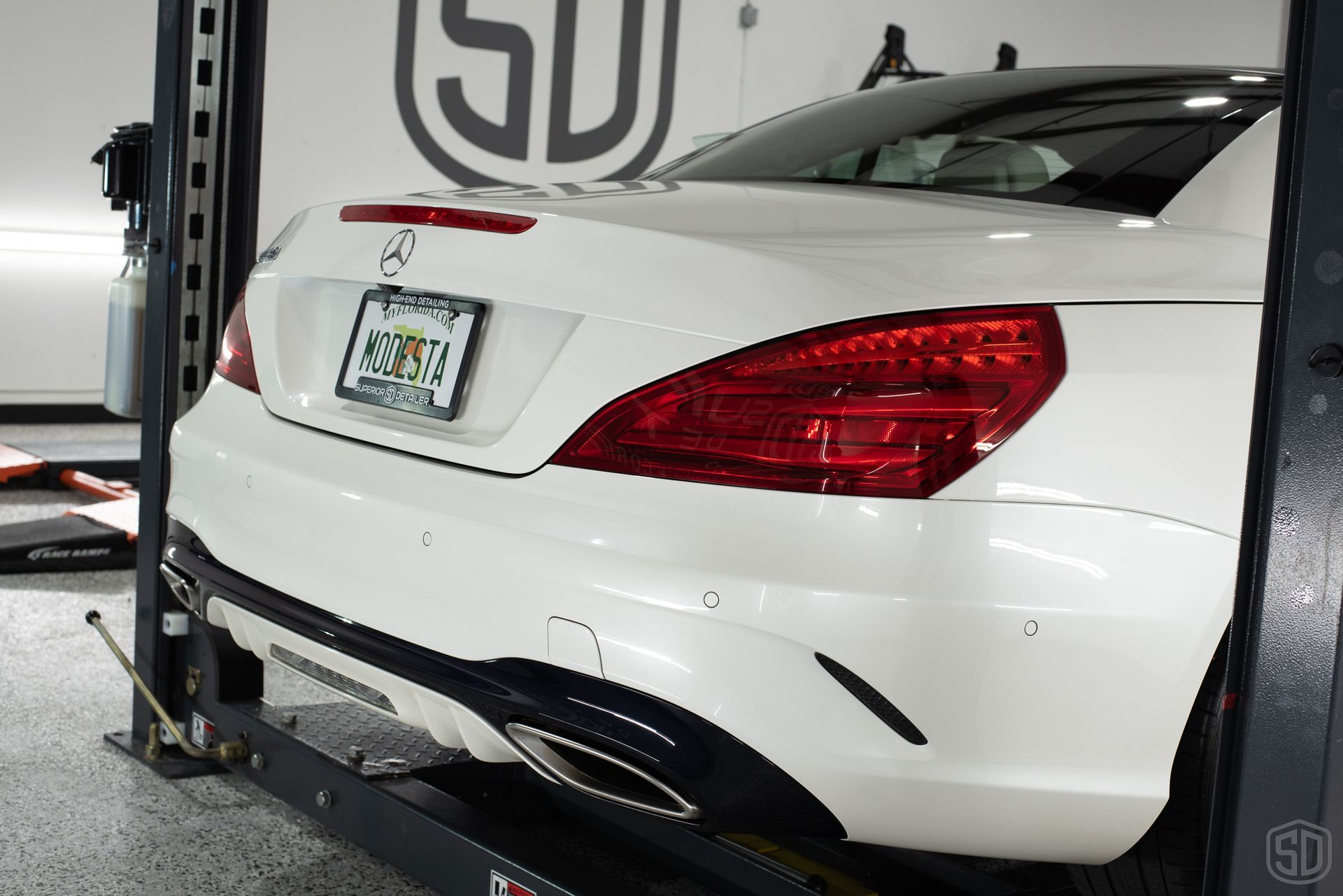 2016 Mercedes-Benz SL450 Restorative Detailing and Modesta BC-08 Ceramic Coating interior rear view Orlando