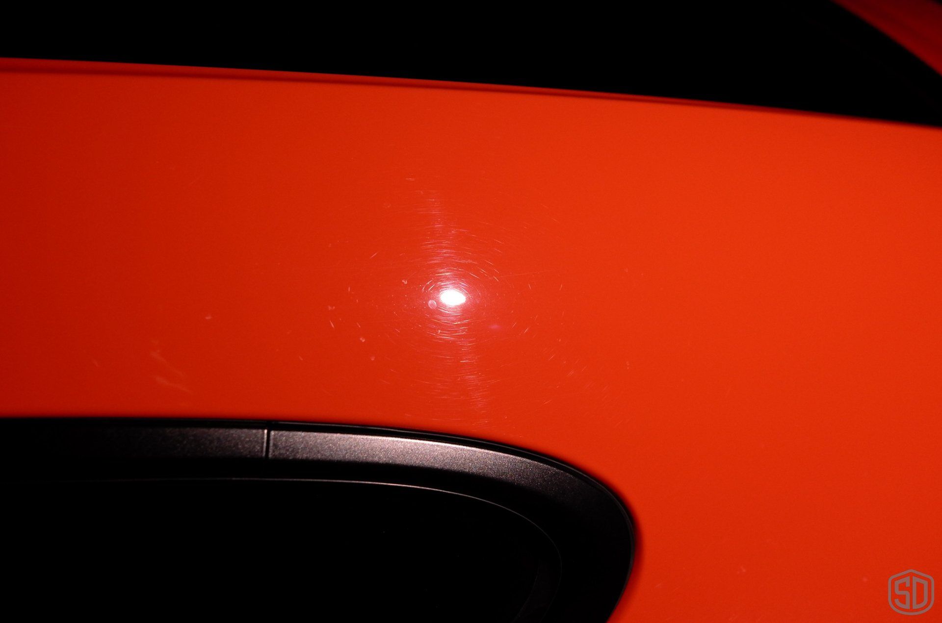 2016 Porsche 911 GTS Detailing, Paint Correction, Paint Chip Repair, Nano-Titanium Glass Coating, Paint Protection Film door close up Orlando, FL