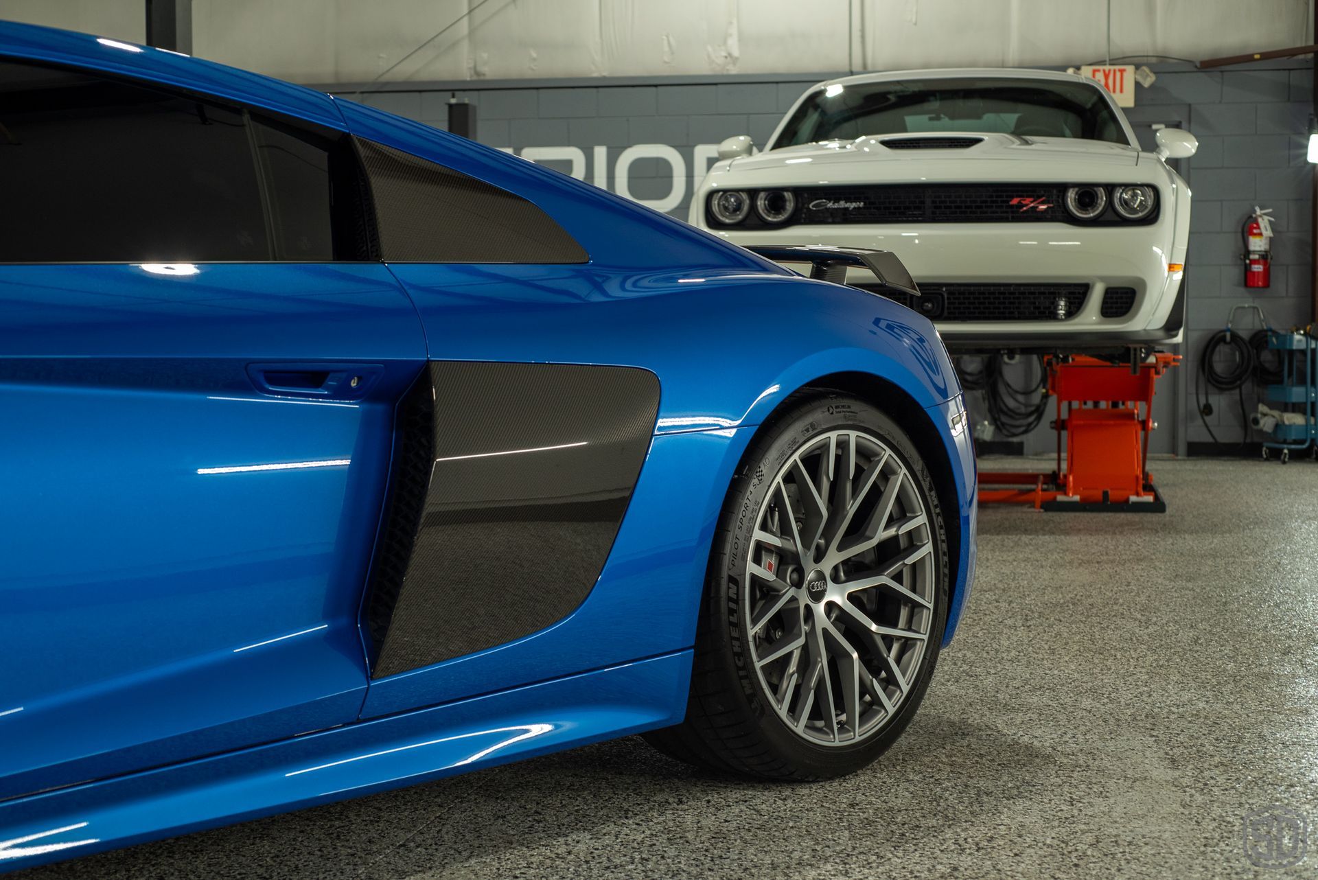 2018 Audi Sport R8 v10 Plus Signature Suntek Paint Protection Film and Modesta Ceramic Coating rear wheel close up Orlando, FL