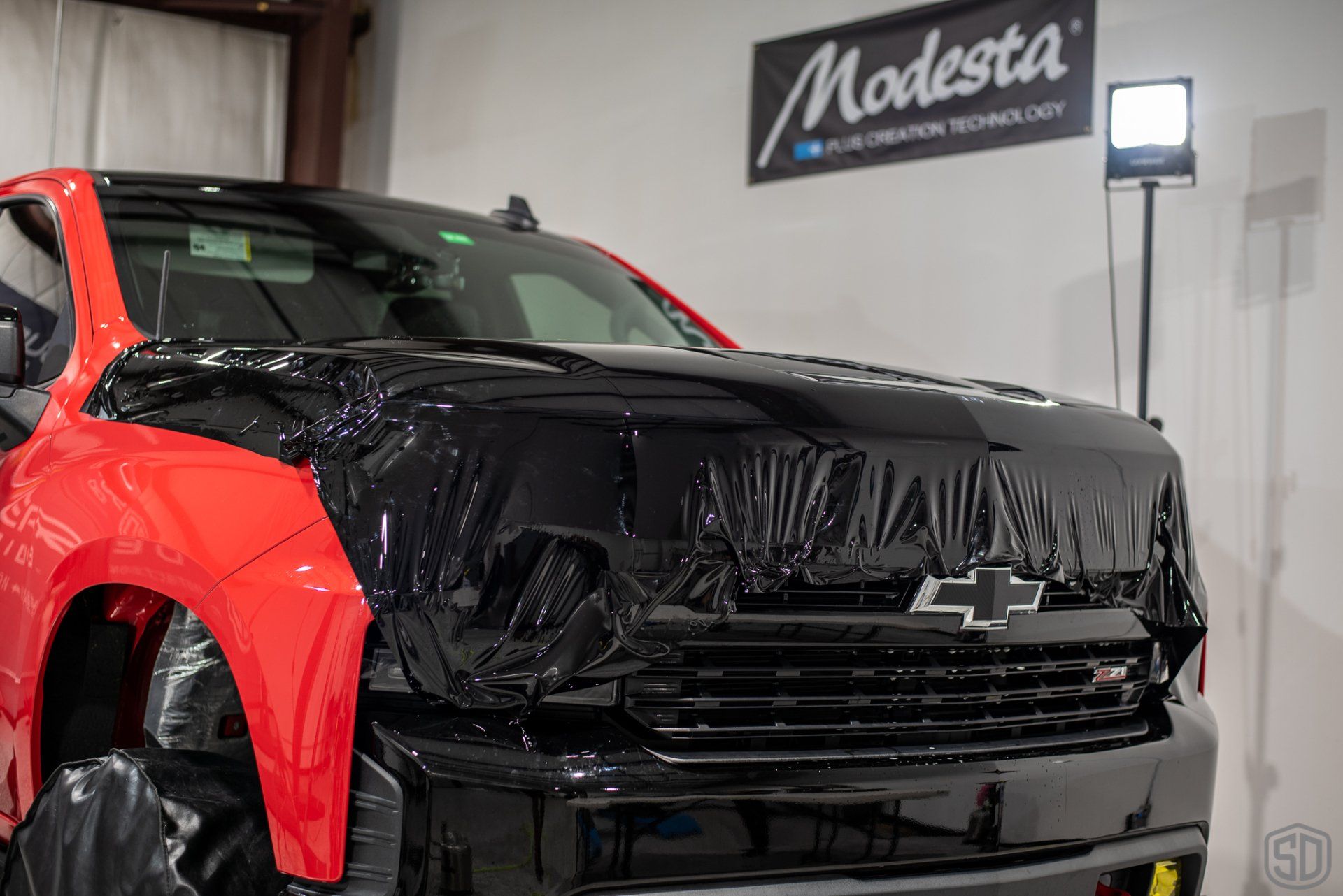 2019 chevrolet silverado front hood modesta black ppf orlando FL