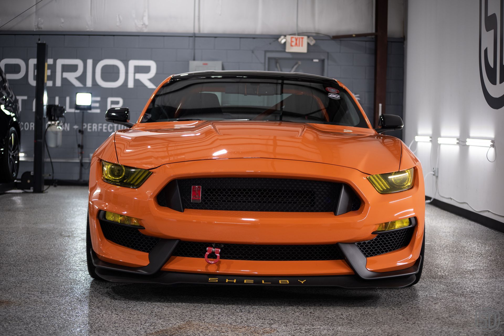 2020 Mustang Shelby GT350R Annual Modesta Coating Maintenance Detail and Fender PPF front end view Florida