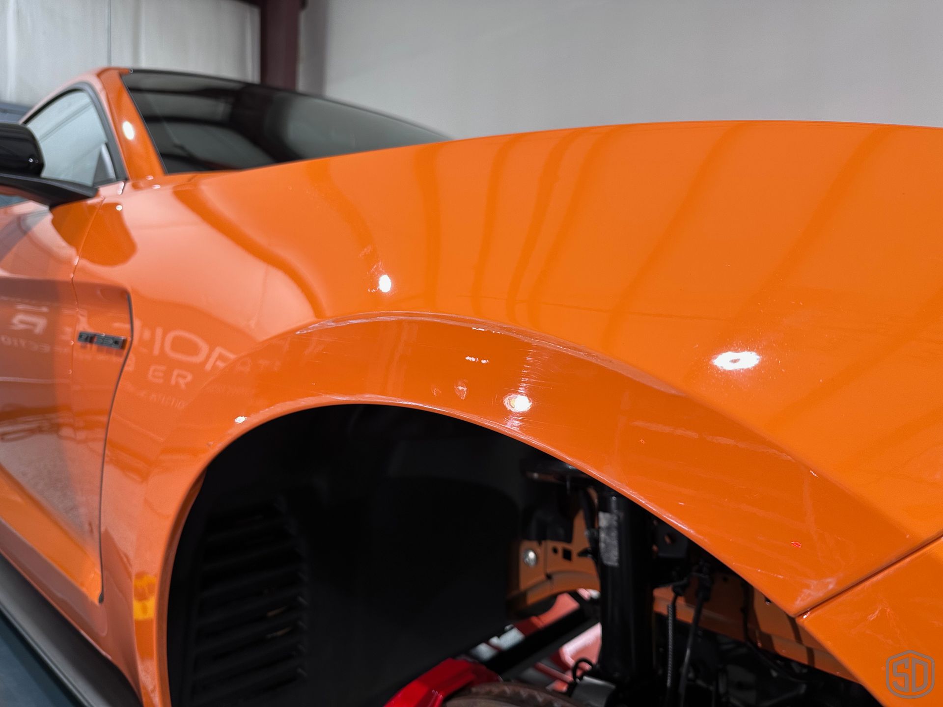 2020 Mustang Shelby GT350R Annual Modesta Coating Maintenance Detail and Fender PPF close up view Orlando Florida