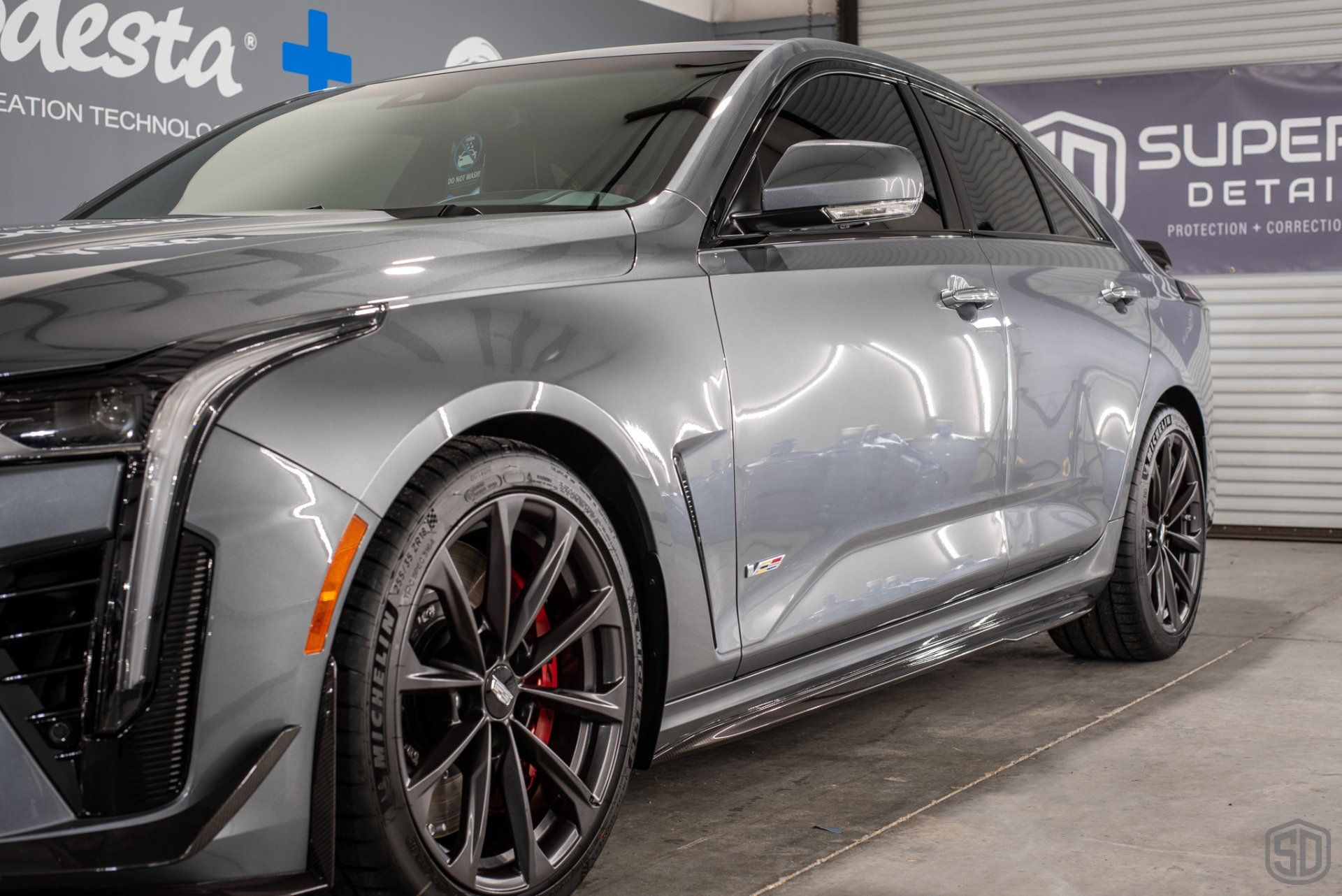 2022 Cadillac CT4 Blackwing Detailing, Paint Correction, Paint Protection Film, Modesta BC-06 Wheel and Caliper Protection, Modesta BC-05 Advanced Glass Coating Orlando, FL