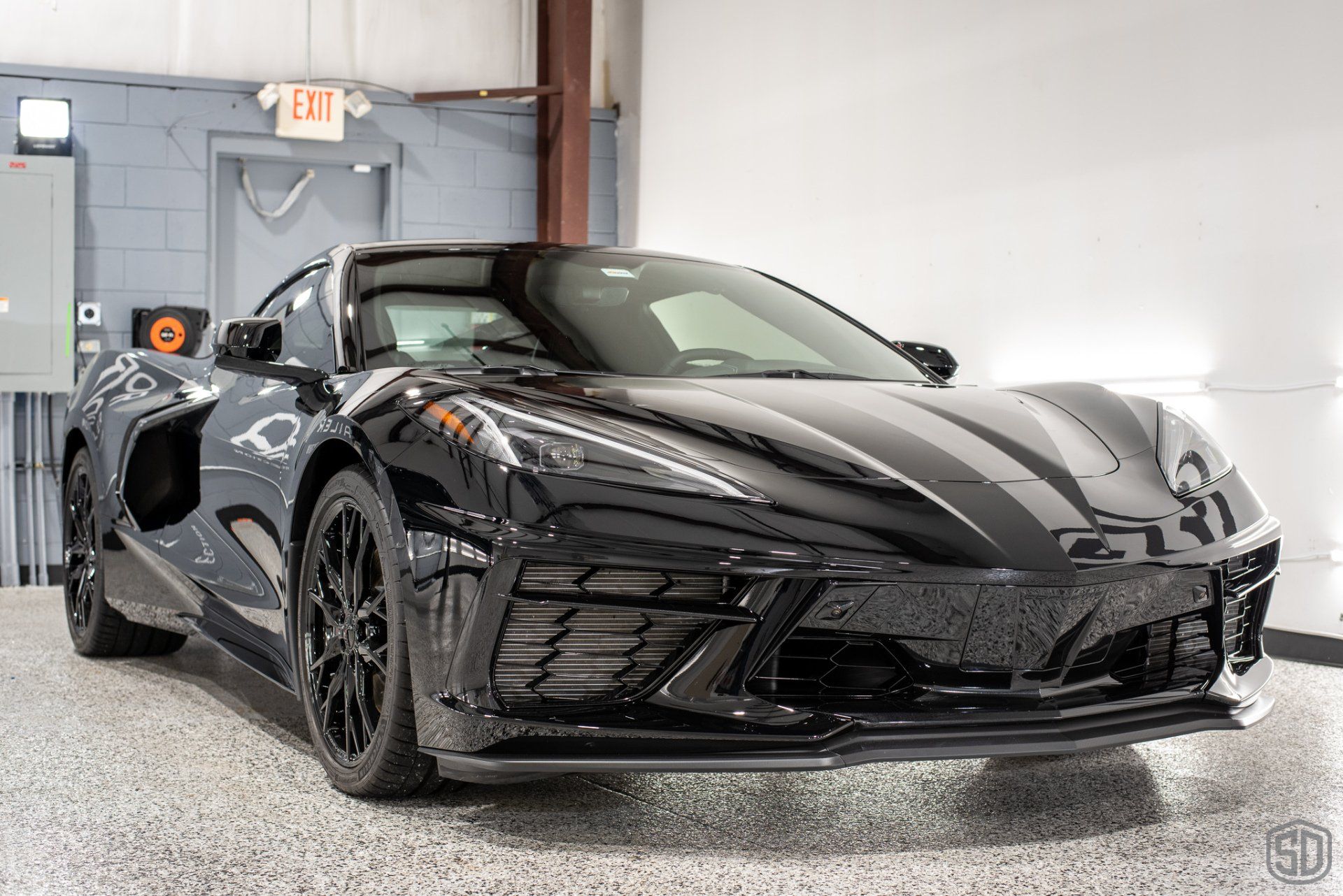 2022 Corvette C8 Detailing, Paint Correction, Modesta Primer, Modesta BC-08 Ceramic Coating finished shot Orlando Florida USA