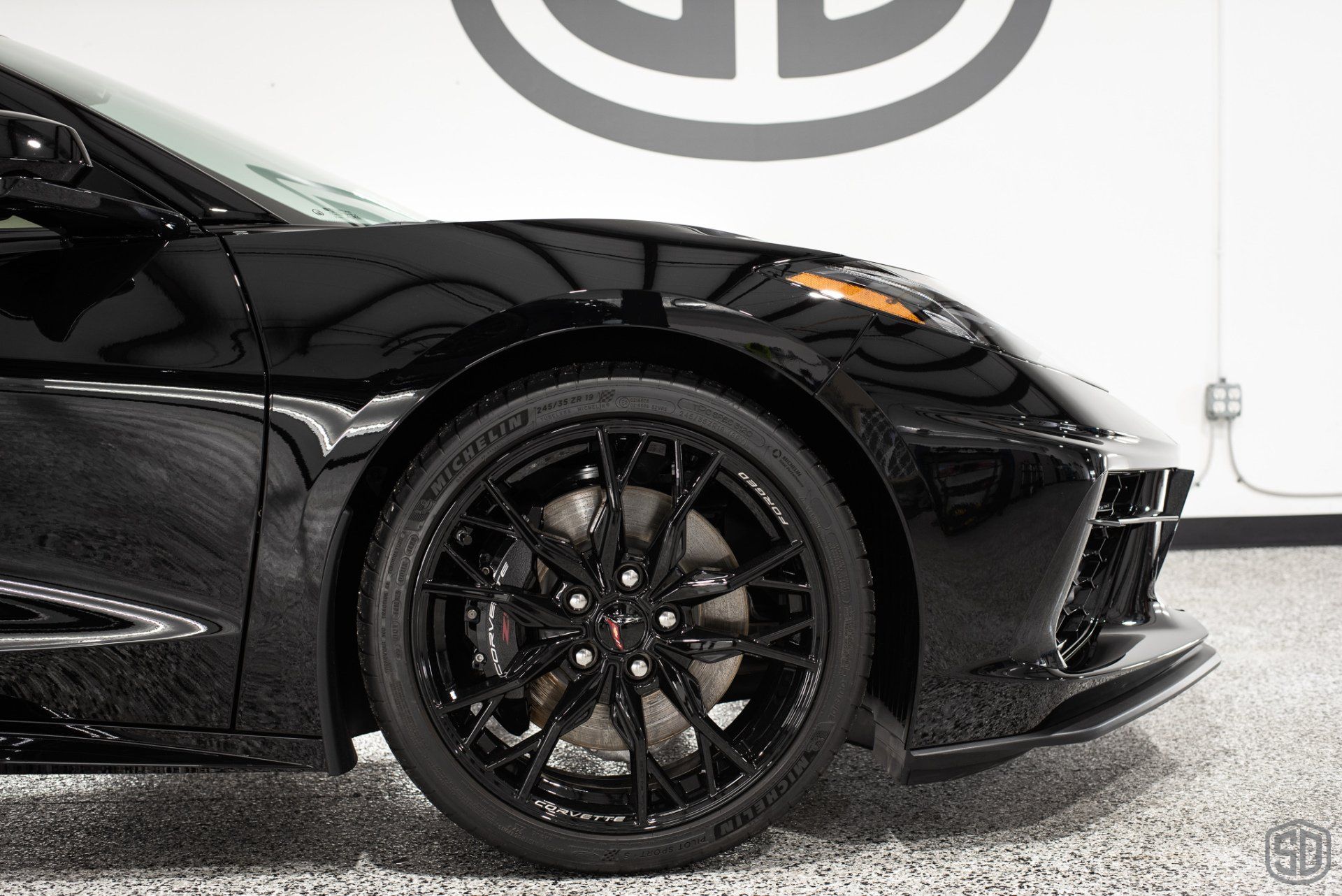 2022 Corvette C8 Detailing, Paint Correction, Modesta Primer, Modesta BC-08 Ceramic Coating view view wheels Florida