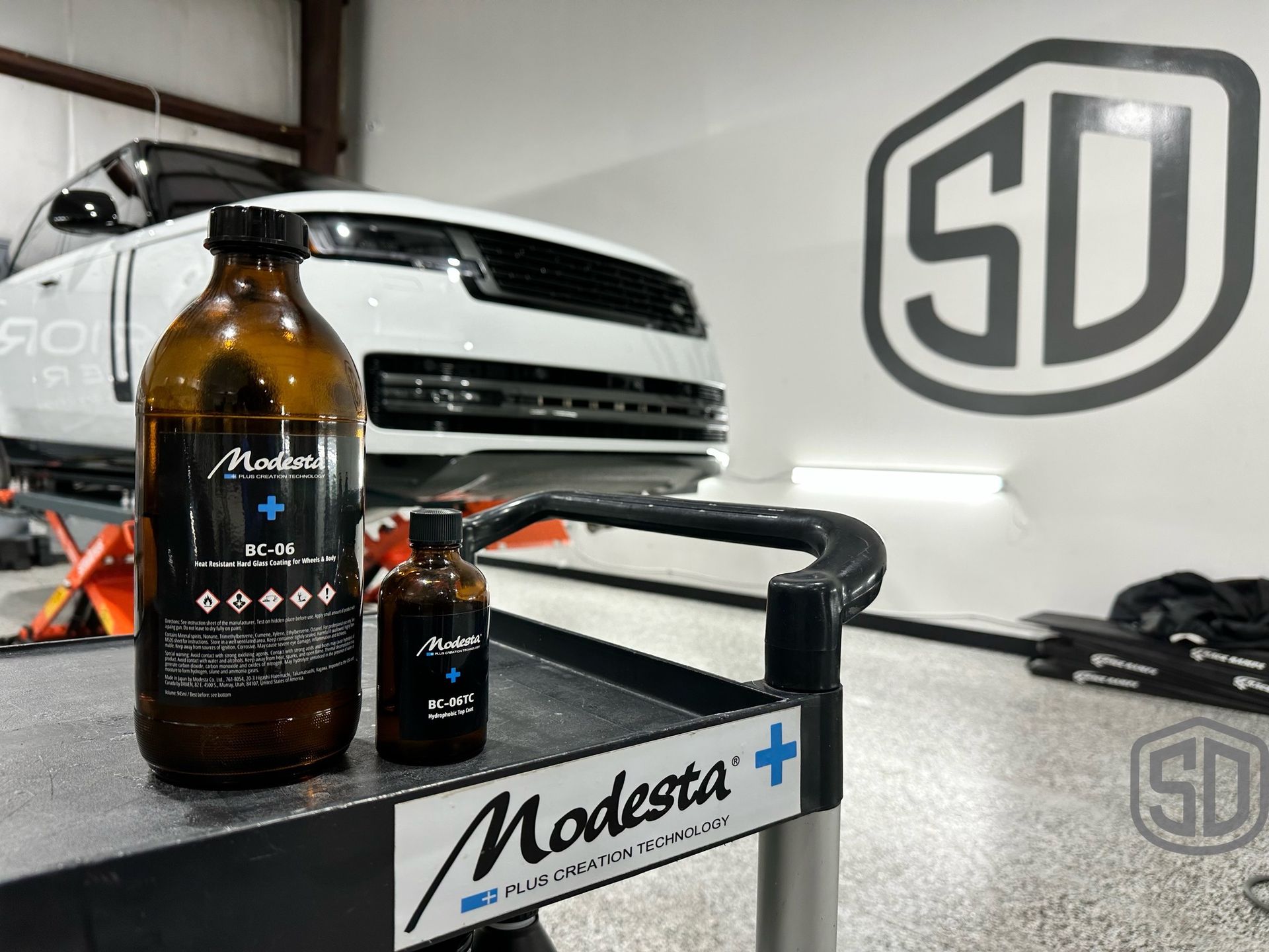 2023 Land Rover Range Rover Autobiography Detailing, Suntek Paint Protection Film, Ceramic Window Film, Modesta BC-06 Top Coat, Exterior Glass Coating, and BC-04 Nano-Titanium Coating modesta products Orlando, FL