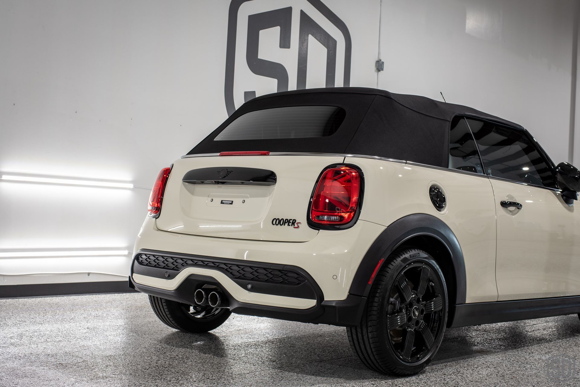 2023 MINI Cooper S Convertible New Car Protection Service Modesta exterior detail, paint correction, paint protection film, Modesta Leather Protection System rear view Orlando FL