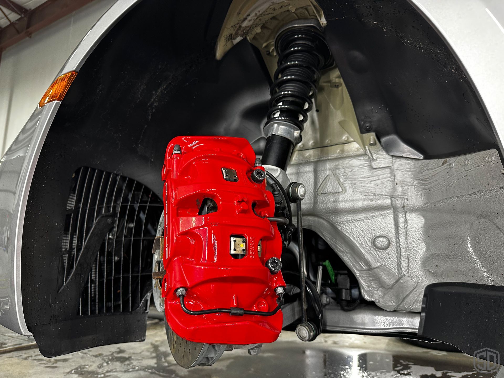 2019 718 Boxster GTS Premium Detail Service wheel off caliper after Orlando, FL