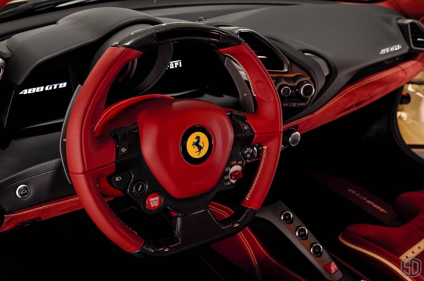 Avorio 190 Ferrari 488 GTB Car Detailing interior view Orlando, Florida