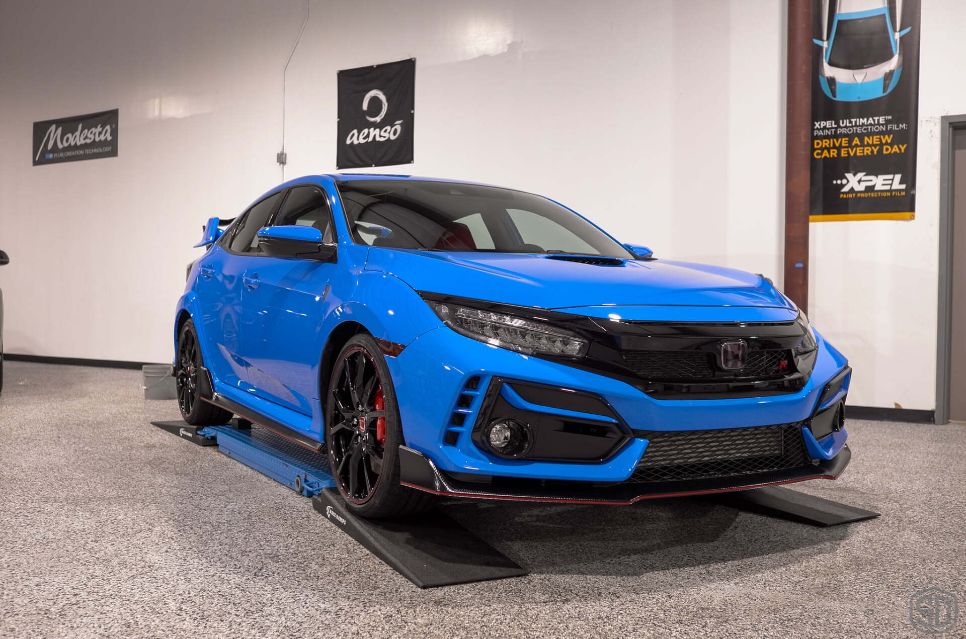 Boost Pearl Blue Civic Type R Paint Protection Film