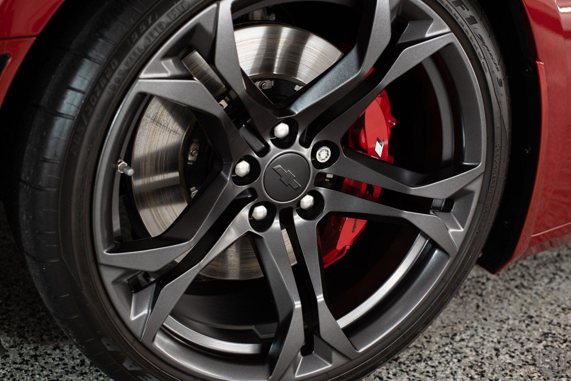 Chevrolet Camaro SS 1LE Detailing, Level 3 Full Correction, Modesta Primer Polish, Wheel & Caliper Protection, Ceramic Coating, PPF to Front Bumper close up of wheel Orlando, FL USA