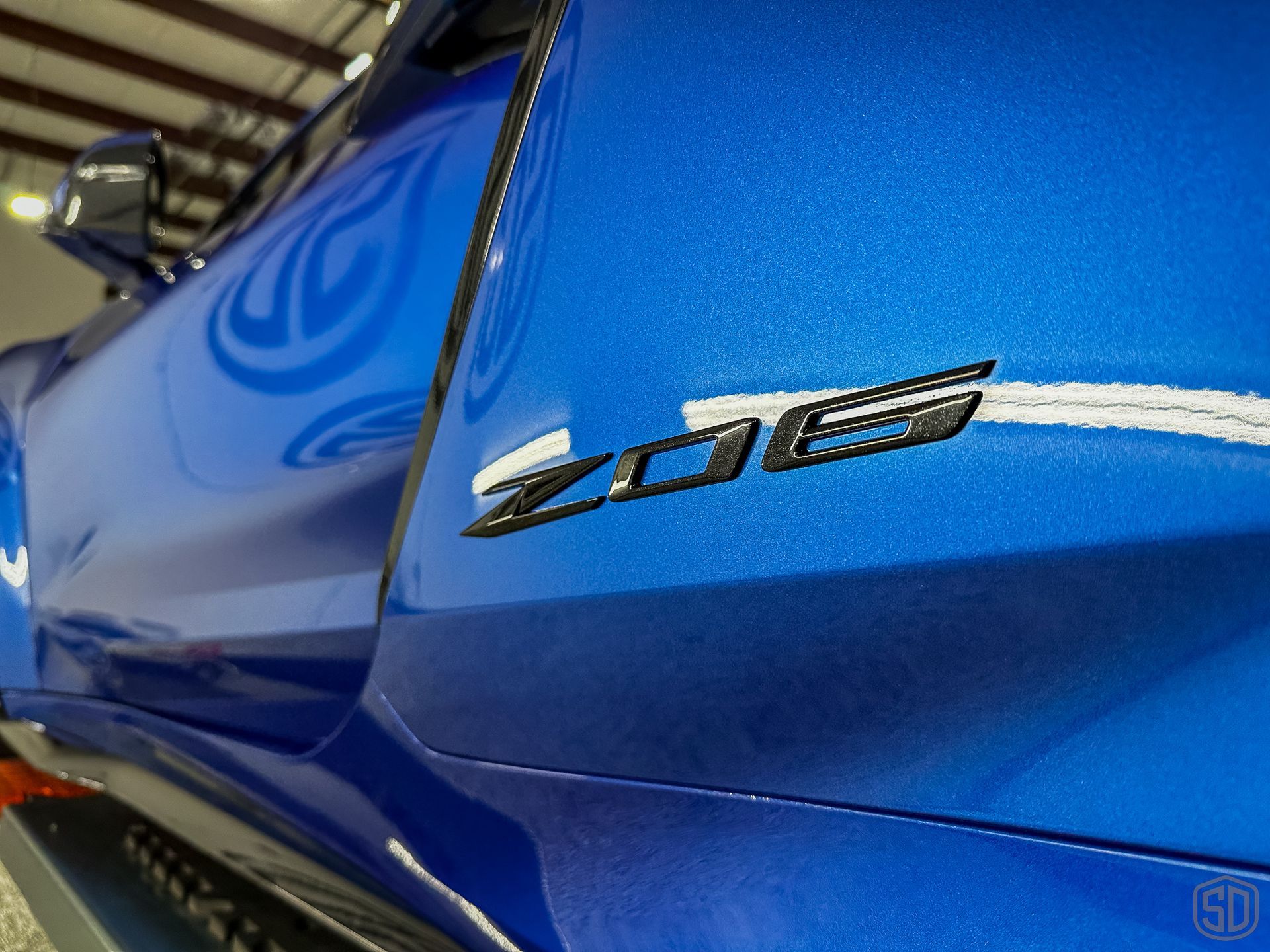 Chevrolet Corvette C8 Z06 Track Pack PPF Protection and Modesta Coatings emblem close up  Orlando, FL