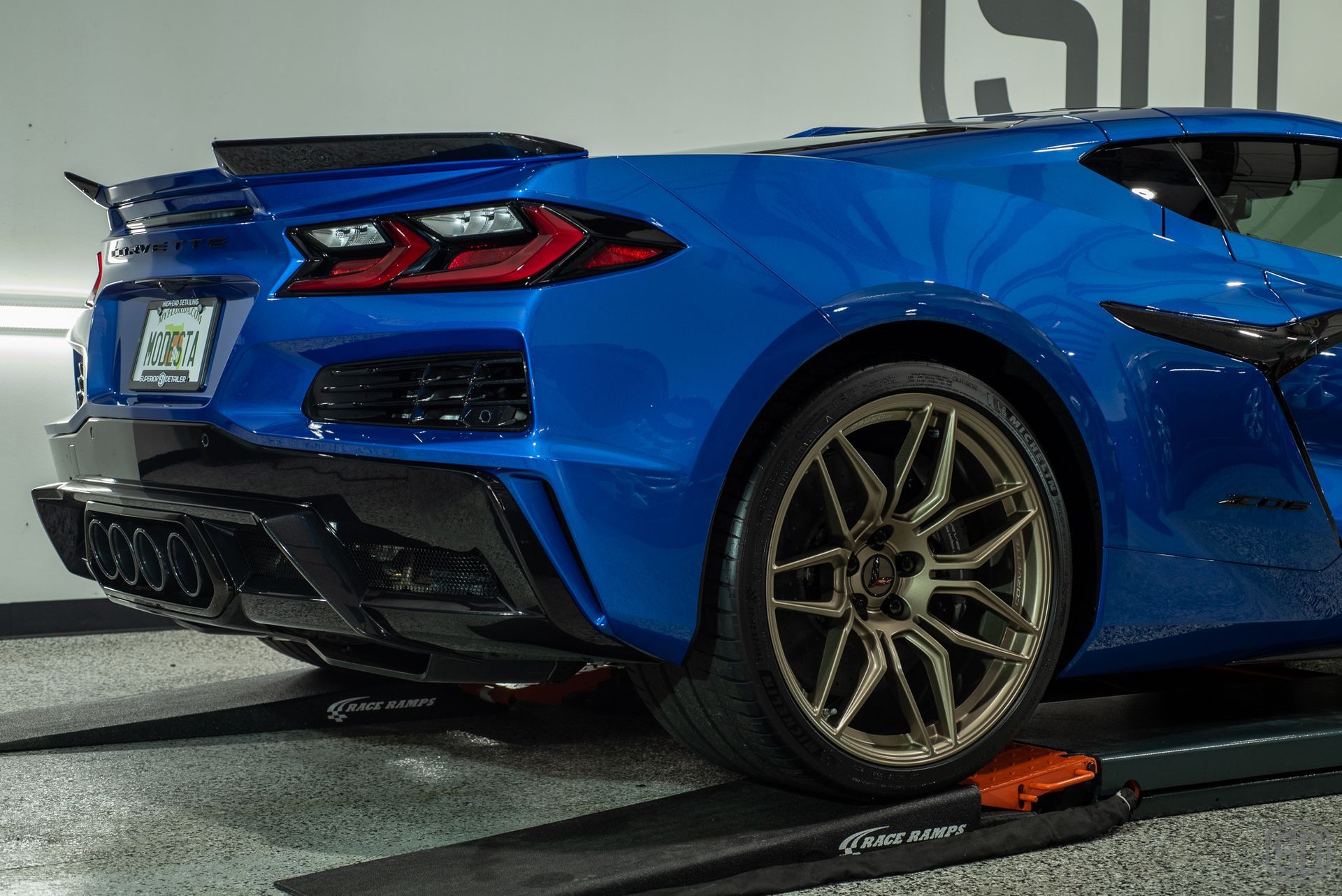 Chevrolet Corvette C8 Z06 Track Pack PPF Protection and Modesta Coatings rear view Orlando, FL