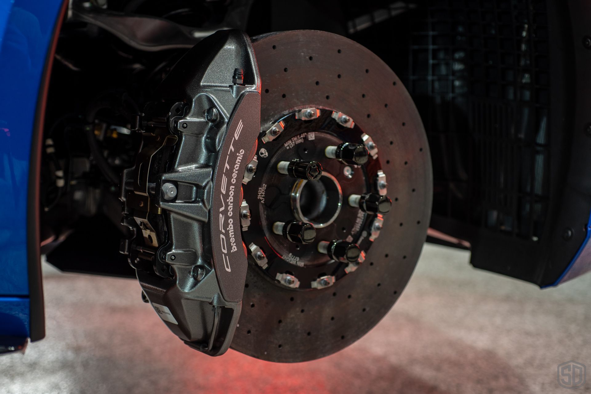 Chevrolet Corvette C8 Z06 Track Pack PPF Protection and Modesta Coatings wheels off close upOrlando, FL