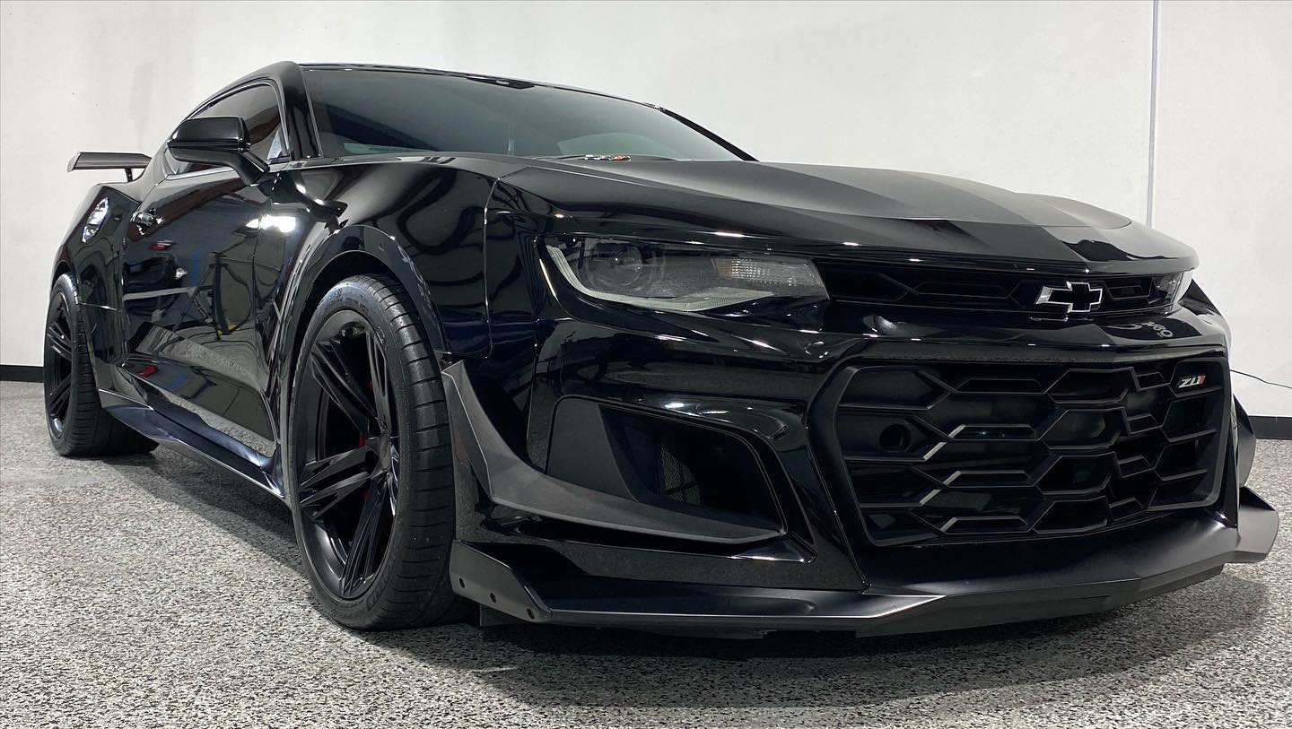 Chevy Camaro ZL1 1LE! Swipe left! We protected this menacing sports car with Modesta BC-04 and BC-06 coatings on the paint, wheels and calipers  - Orlando, FL