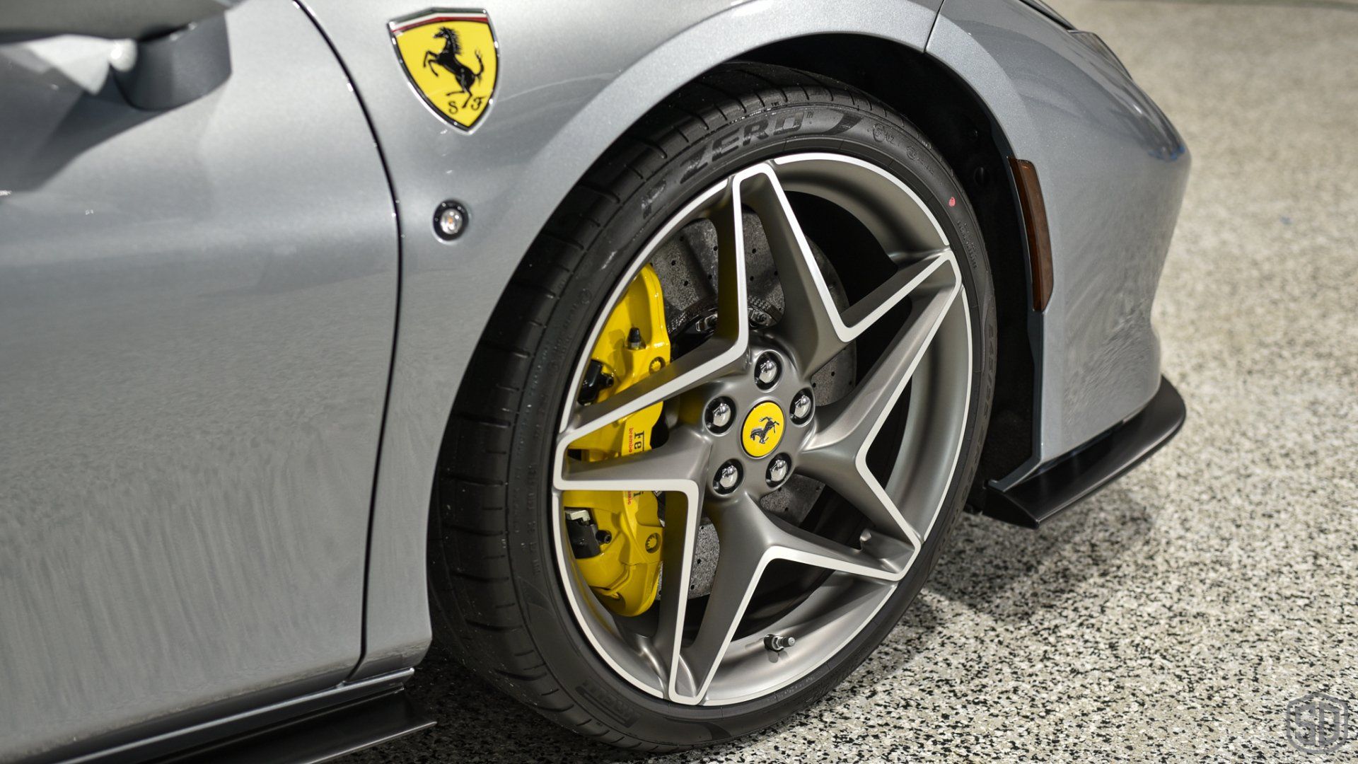 Ferrari F8 Tributo paint protection film and modesta coatings wheel detail Florida