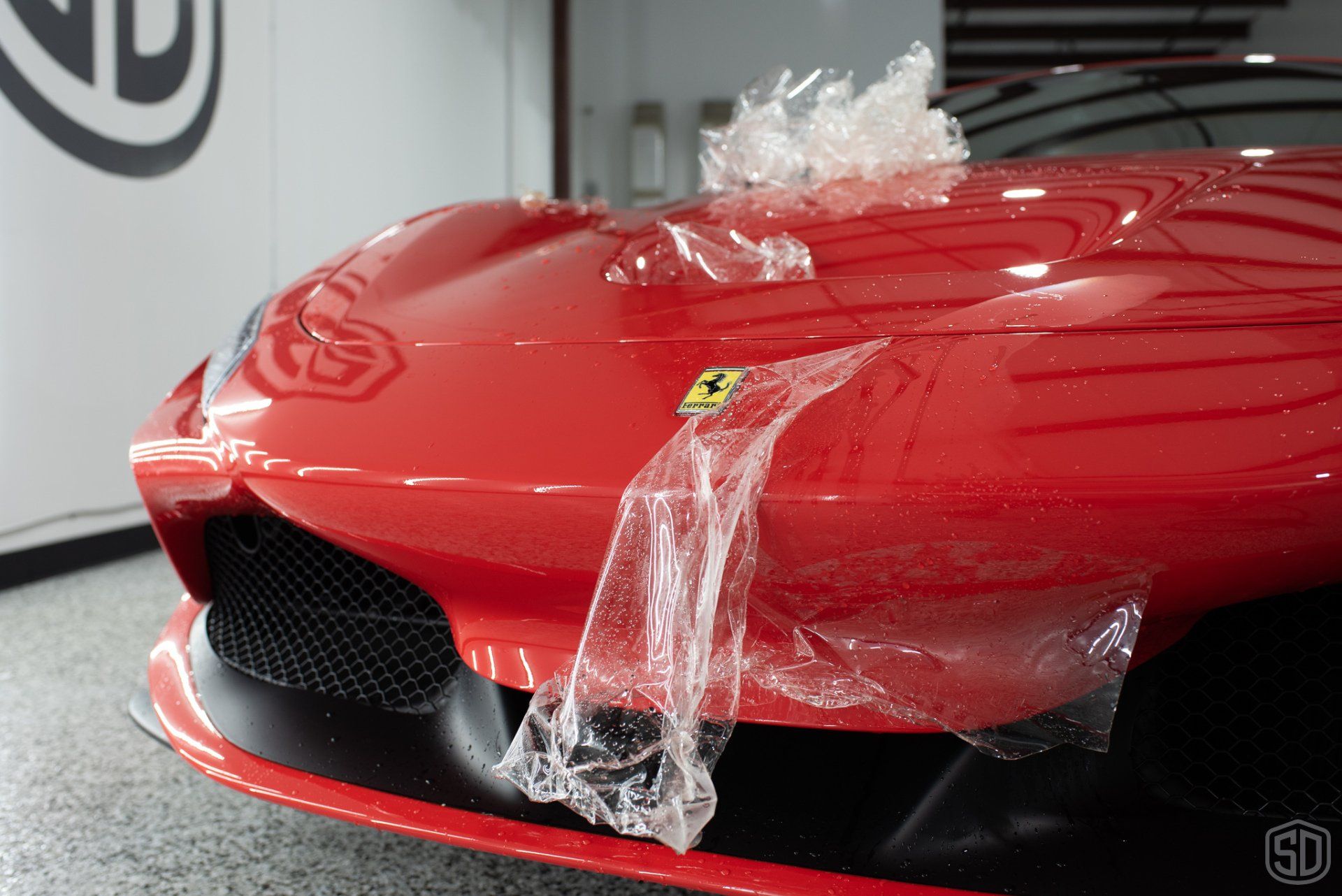 Ferrari Rosso Scuderia F8 full paint correction & full paint protection film wrap Orlando Florida