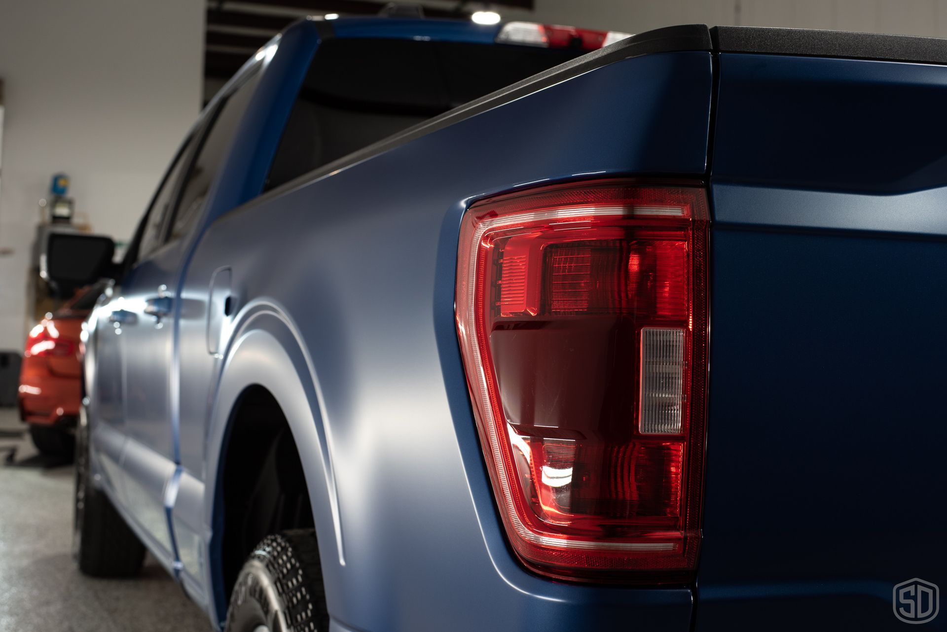 Ford F-150 XLT Supercrew Xpel Matte Paint Protection Film rear tail light view Orlando, Florida