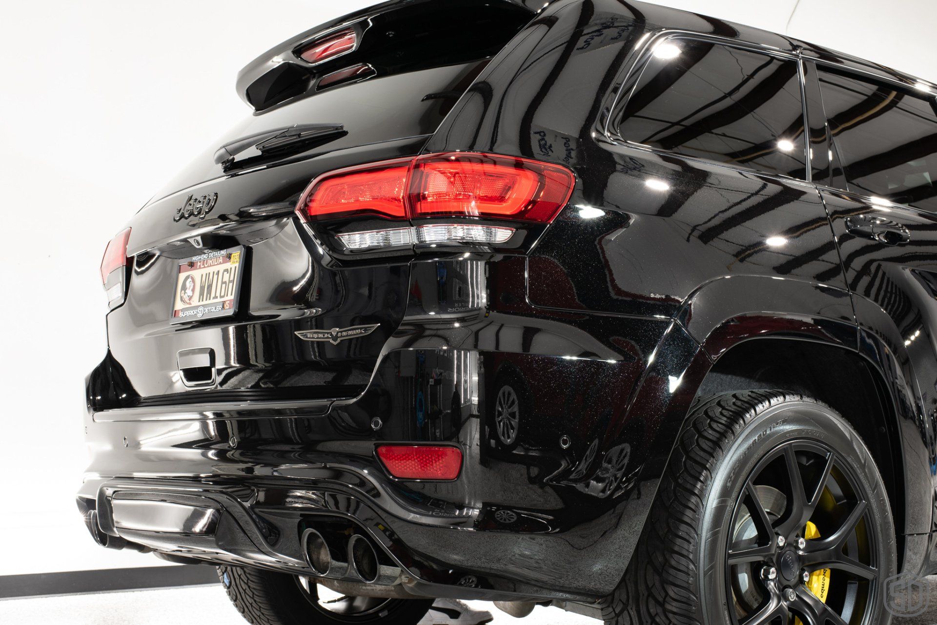 Jeep Grand Cherokee Trackhawk High Gloss Correction/ Polish, Exterior Detail and Modesta Coatings rear view Orlando
