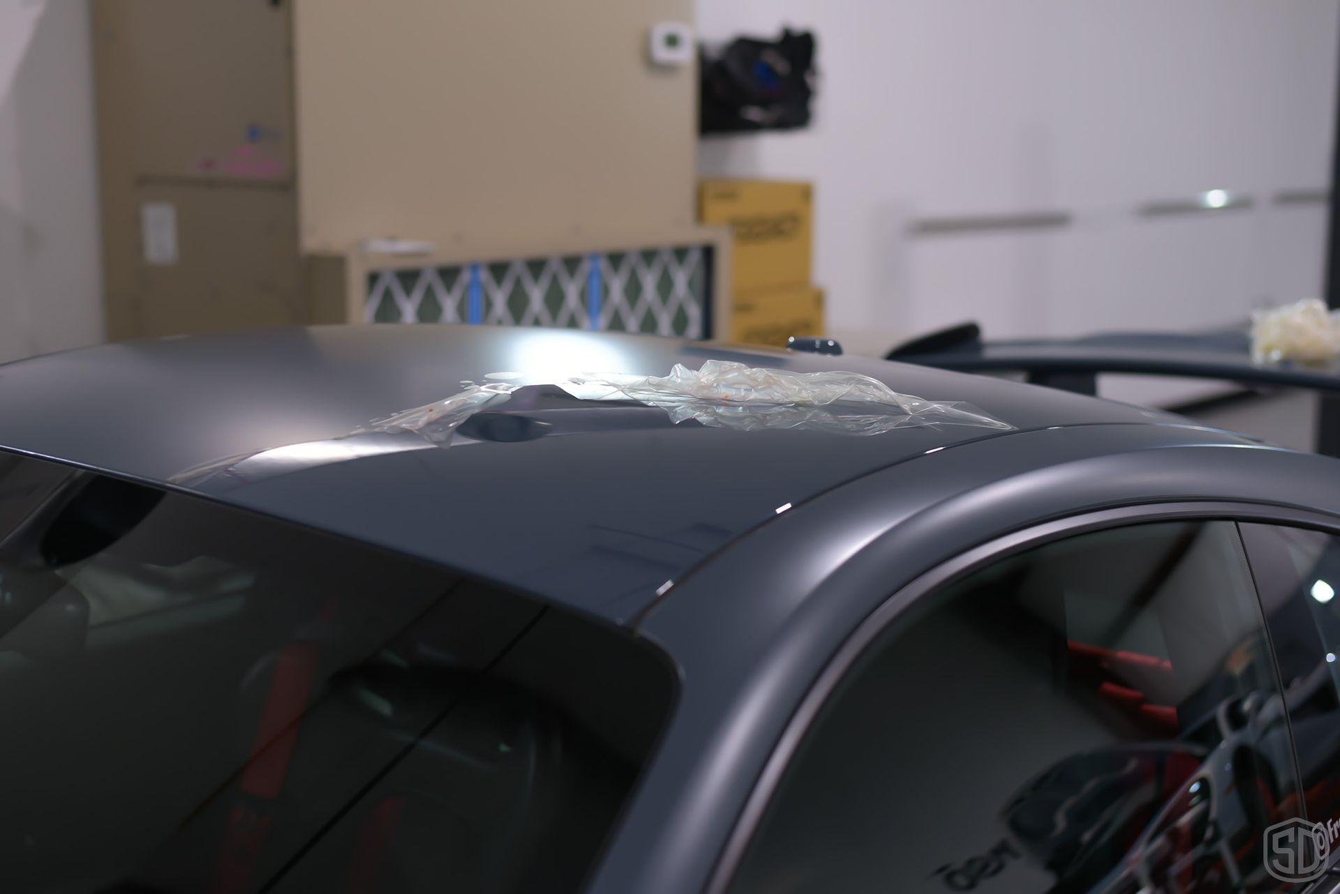 Matte Finished Porsche GT3 Paint Protection Film roof close up Florida